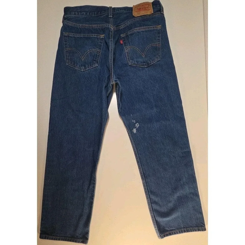 Levi's Jeans Men 34x30 Blue‎ Button-Fly 501 Original Good